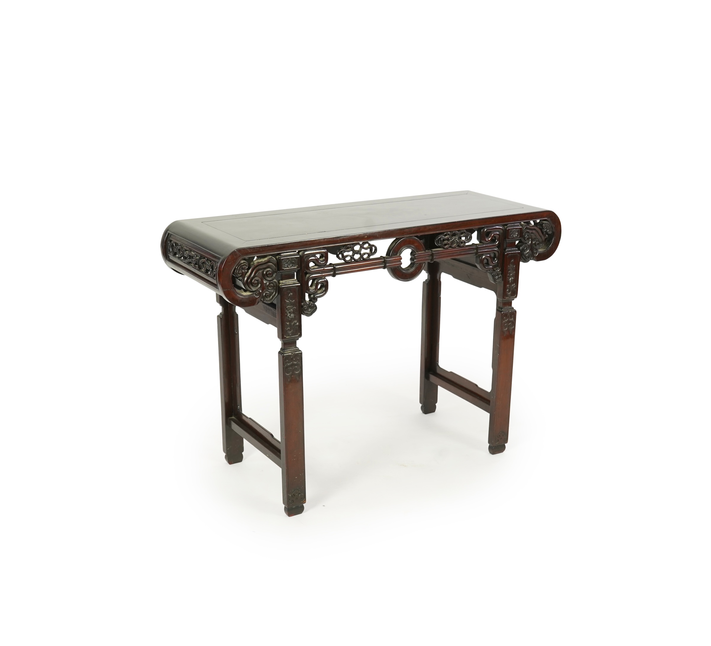 A small Chinese hongmu altar table, late 19th/early 20th century